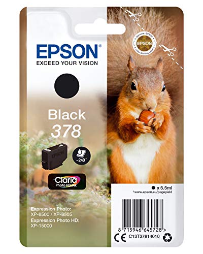 Epson Singlepack Black 378 Claria Photo HD Ink, +31203145000 (Claria Photo HD Ink) von Epson