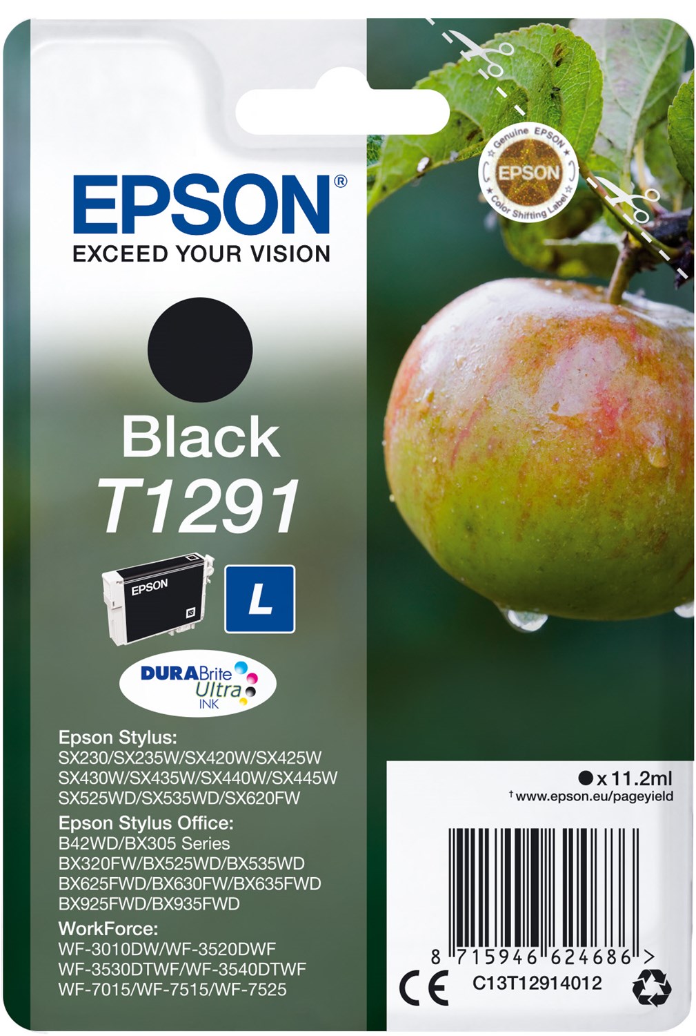Singlepack T1291 DURABrite Ultra Tintenpatrone schwarz von Epson