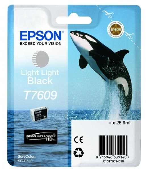 T7609 - Light Light Black - Original - Blisterverp von Epson