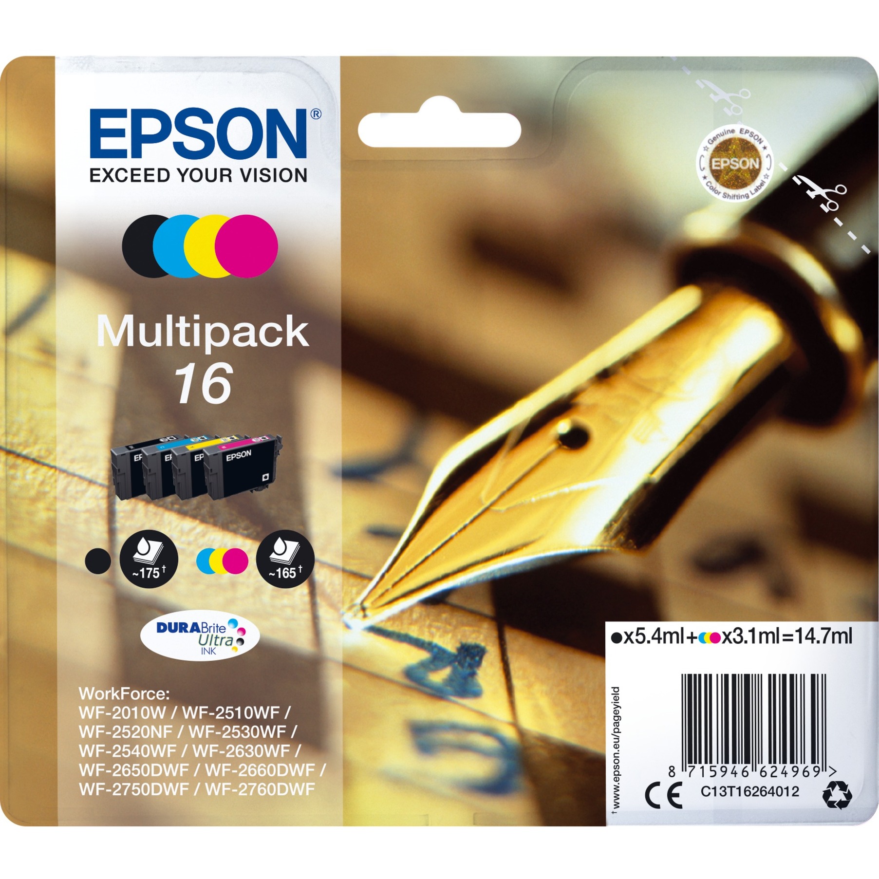 Tinte Multipack 16 (C13T16264012) von Epson