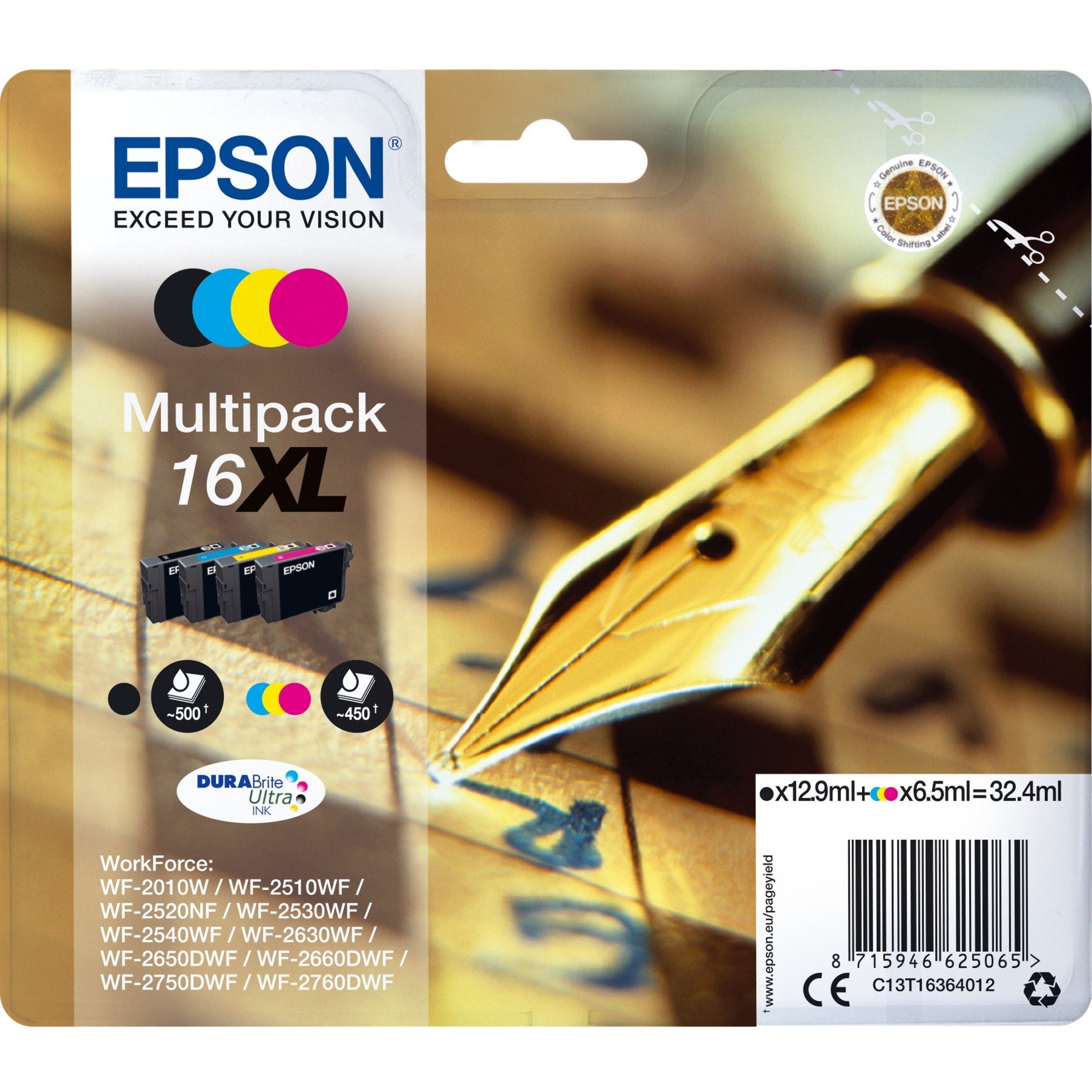 Tinte Multipack 16XL (C13T16364012) von Epson