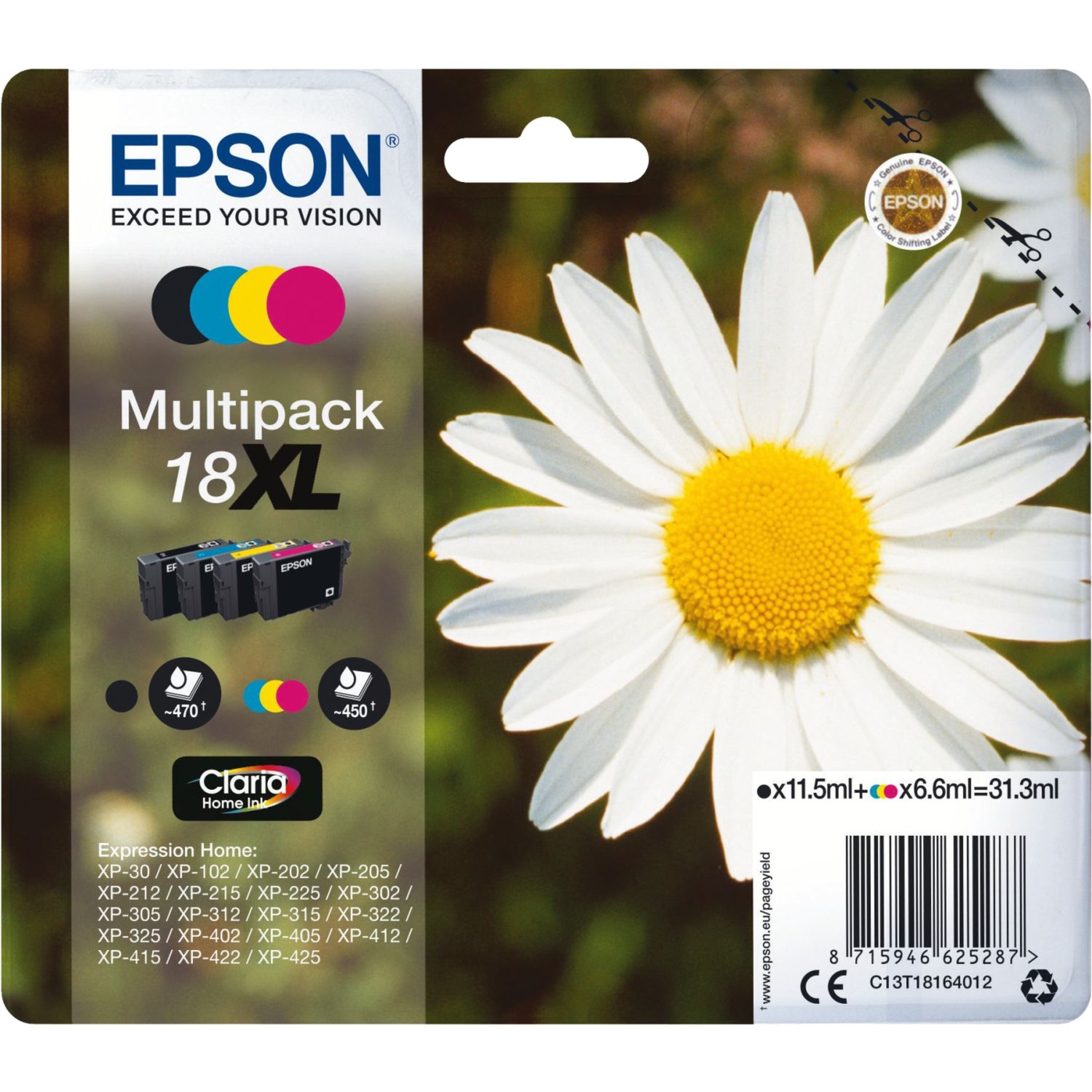 Tinte Multipack 18XL (C13T18164012) von Epson