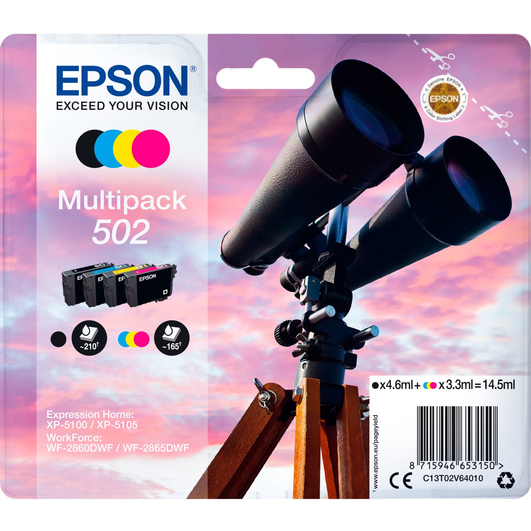 Tinte Multipack 502 (C13T02V64010) von Epson