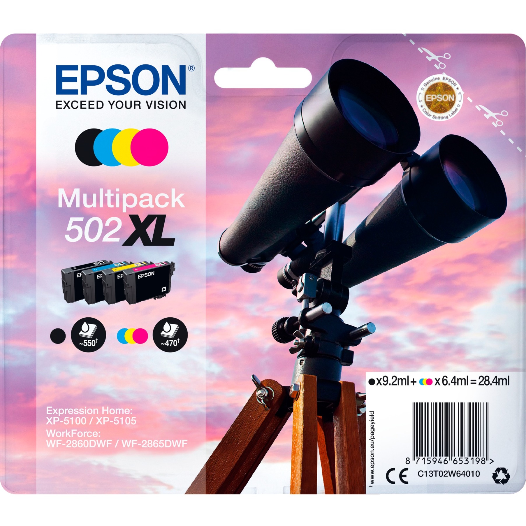 Tinte Multipack 502 XL (C13T02W64010) von Epson