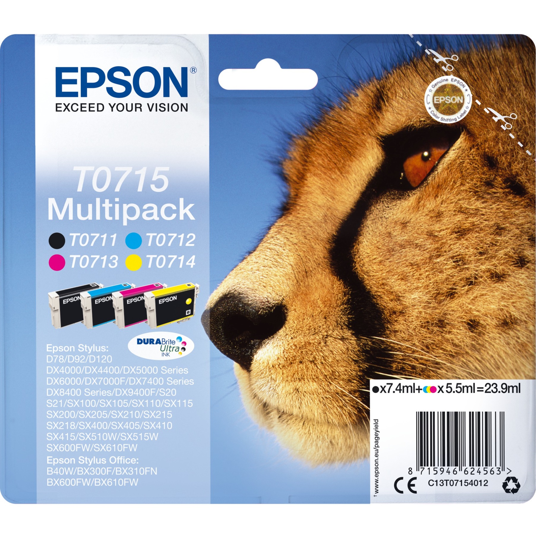 Tinte Multipack T0715 (C13T07154012) von Epson