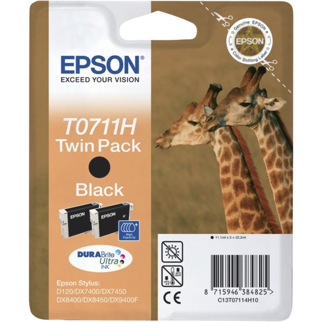 Tinte Twinpack High-capacity Schwarz C13T07114H10 von Epson