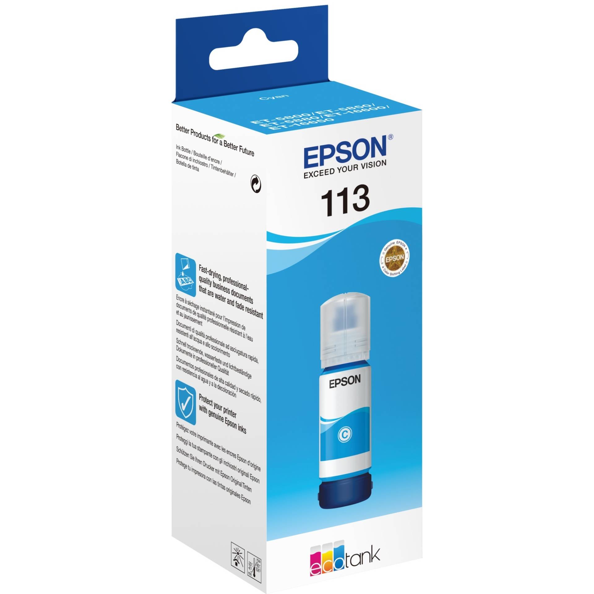 Tinte cyan 113 EcoTank (C13T06B240) von Epson