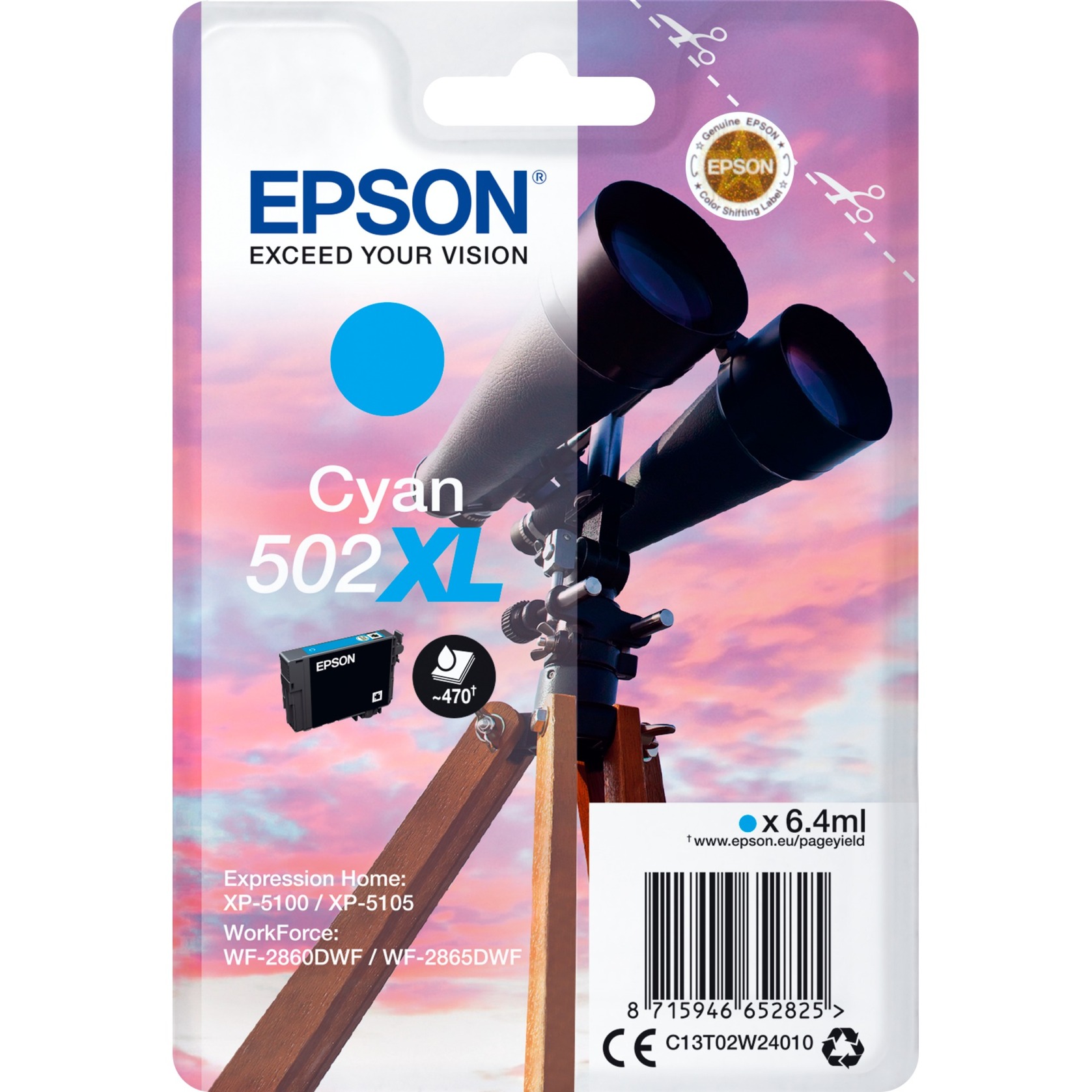 Tinte cyan 502XL (C13T02W24010) von Epson