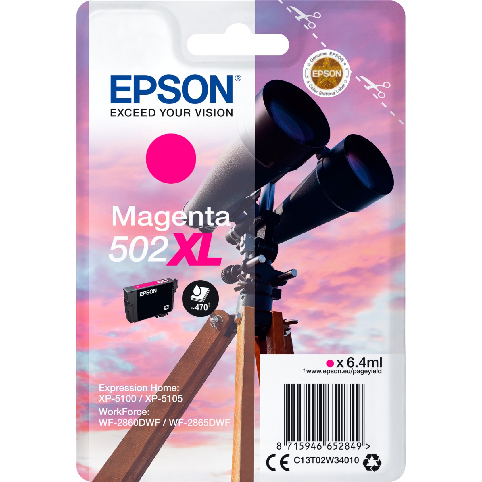 Tinte magenta 502XL (C13T02W34010) von Epson