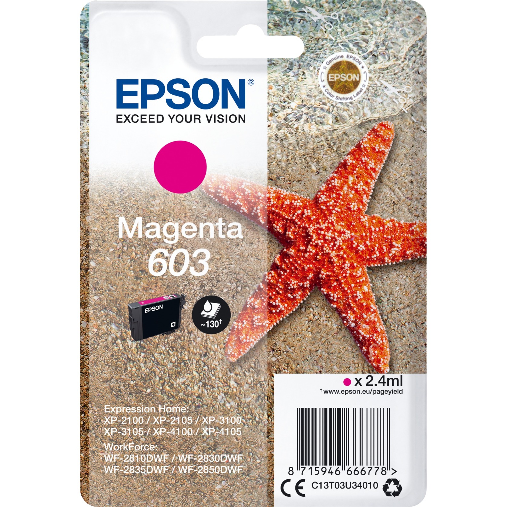 Tinte magenta 603 (C13T03U34010) von Epson