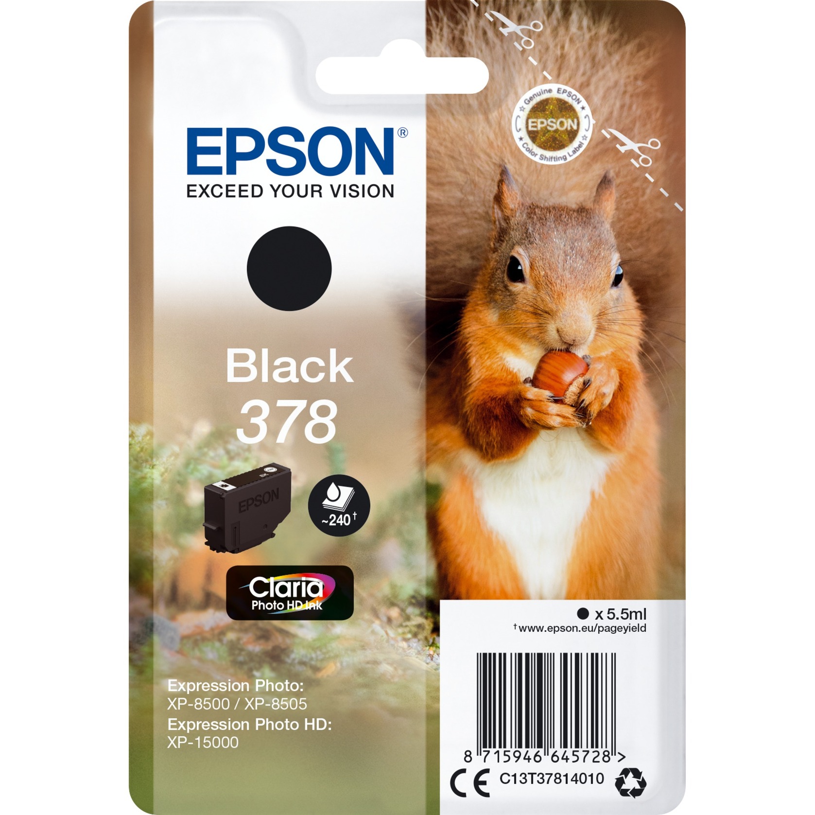 Tinte schwarz 378 (C13T37814010) von Epson