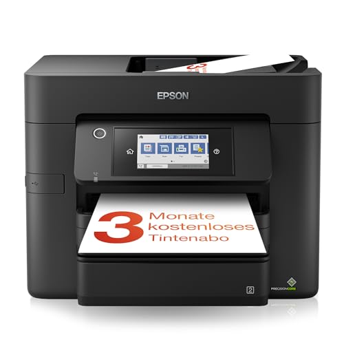 Epson WorkForce Pro WF-4830DTWF A4 kabelloser Multifunktions-Tintenstrahldrucker inkl. 3 Monaten kostenloser Tinte mit ReadyPrint Flex-Abo* von Epson