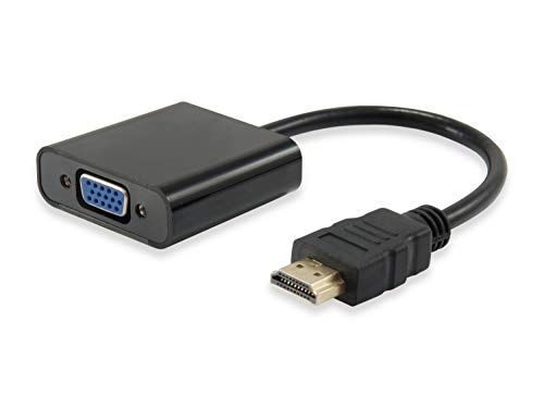 Equip 11903607 HDMI auf HD15 VGA Adapter (mit Audio) schwarz von Equip