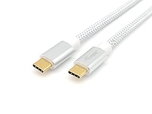 Equip 128355 USB 3.2 Gen 2 Typ C Kabel, M/M, 0.5m, USB Power Delivery PD 5A (max. 100W), 4K 60Hz, 10 Gbit/s, weiß von Equip