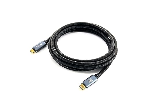 Equip 128357 USB 3.2 Gen 2 C-auf-C-Kabel, Stecker/Stecker, 2,0 m, 0,5 m, PD100W, 4K/60 Hz, 10 Gbit/s, Schwarz von Equip