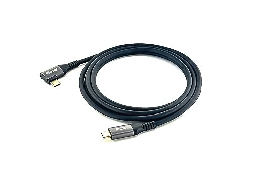 Equip 128891 USB 2.0 C auf C 90° abgewinkeltes Kabel, M/M 1,0m, PD 100W, Schwarz von Equip