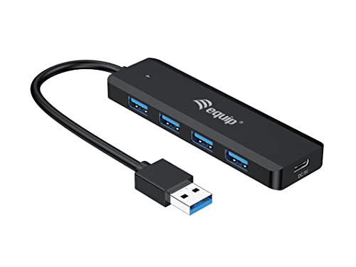 Equip 128959 4-Port-USB-3.2 Gen 1-Hub und Adapter für USB-C von Equip
