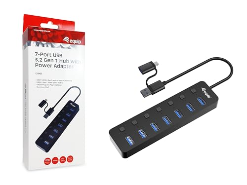 Equip 128965 7-Port USB 3.2 Gen 1 Hub mit Netzteil von Equip