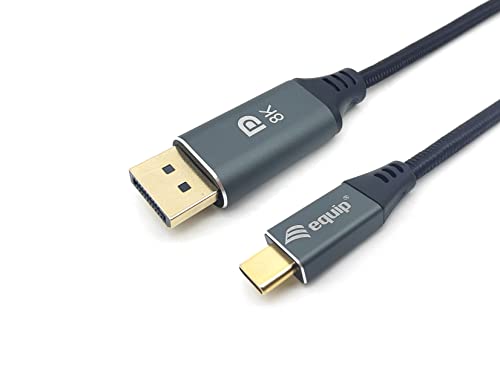 Equip 133421 USB-C-zu-DisplayPort-Premium-Kabel, M/M, 1,0 m, 8 K/60 Hz von Equip