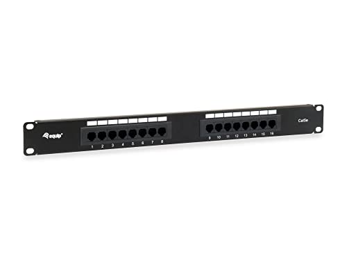 Equip 235317 16-Port CAT.5E UNGESCHIRMTES PATCHPANEL, SCHWARZ von Equip