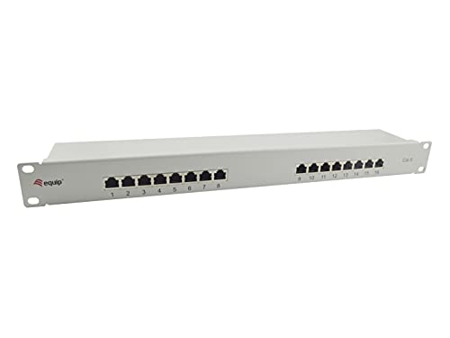 Equip 326317 16-Port CAT.6 GESCHIRMTES PATCHPANEL, HELLGRAU von Equip