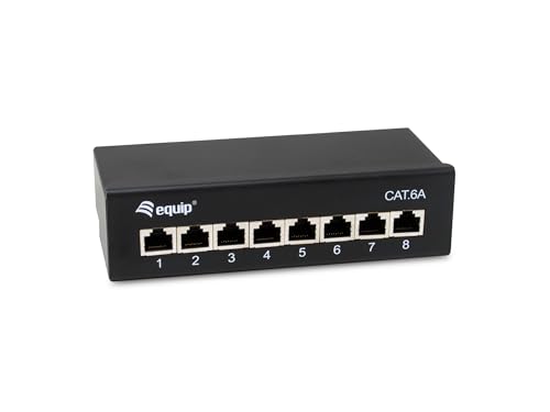 Equip 326621 8-Ports Cat.6A geschirmtes Desktop-Patchpanel, schwarz Equip 326621 8-Ports Cat.6A geschirmtes Desktop-Patchpanel, schwarz von Equip