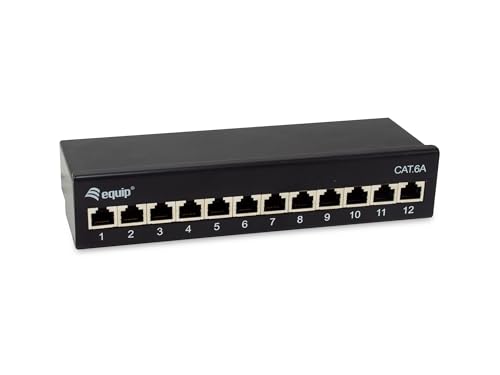 Equip 326622 12-Port Cat.6A geschirmtes Desktop-Patchpanel, schwarz Equip 326622 12-Port Cat.6A geschirmtes Desktop-Patchpanel, schwarz von Equip