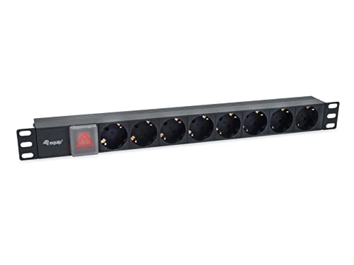 Equip 333286 Stromverteilereinheit (PDU) 8 AC-Ausgänge 1U Schwarz von Equip