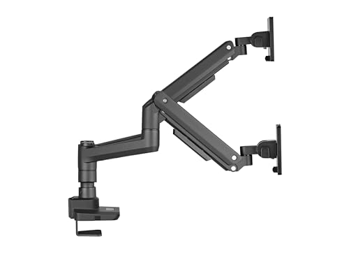 Equip 650182 17"-35" Hochleistungs-Tischhalterung für Zwei Monitore, schwarz von Equip