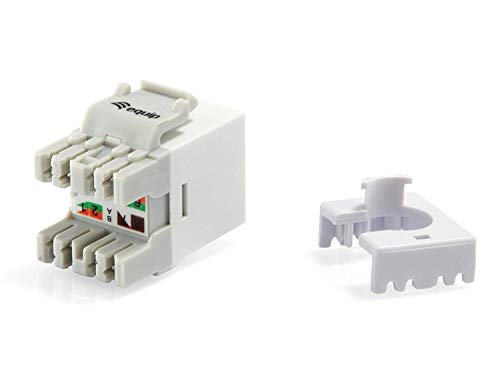 Equip 769213 Keystone Jack (ungeschirmt Cat.6 LSA Slim Anschluss 8er Set Polybeutel) weiß von Equip