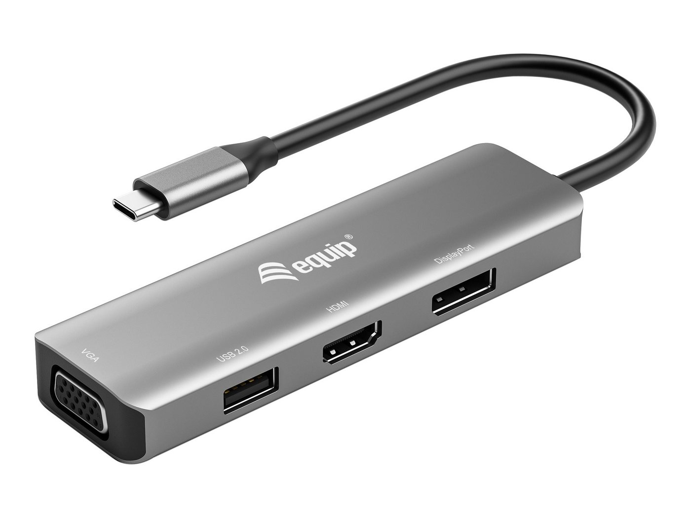 Equip EQUIP Adapter USB-C -> HDMI/DisplayPort/VGA HDMI-Kabel Equip EQUIP Adapter USB-C -> HDMI/DisplayPort/VGA HDMI-Kabel von Equip