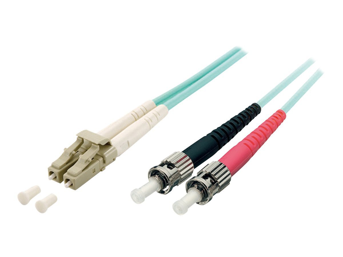 Equip EQUIP LWL Patchkabel LC->ST 15.00m Multimode Duplex OM3 turq Polybe... Netzwerkkabel von Equip