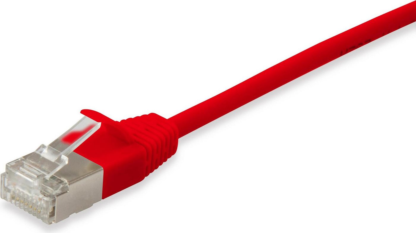 Equip EQUIP Patchkabel Cat6A S/FTP 2xRJ45 0.25m rot (SSTP) Slim Netzwerkkabel von Equip