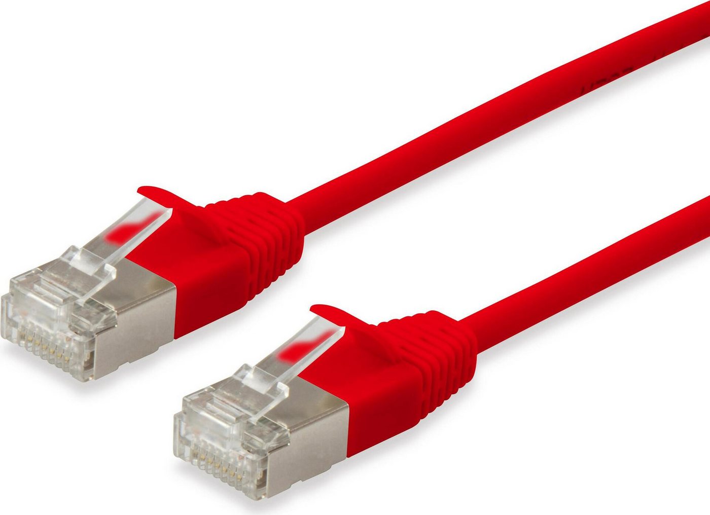 Equip EQUIP Patchkabel Cat6A S/FTP 2xRJ45 7.50m rot (SSTP) Slim Netzwerkkabel von Equip