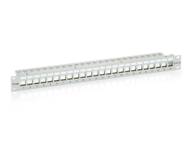 Equip Equip Patch Panel 24"" Cat6 24-Port Keystone lichtgrau Netzwerk-Switch von Equip