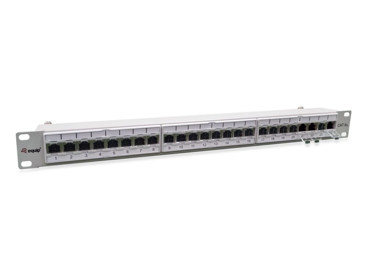 Equip Equip Patchkabel Cat6A RJ45 geschirmt grau Netzwerk-Patch-Panel Equip Equip Patchkabel Cat6A RJ45 geschirmt grau Netzwerk-Patch-Panel von Equip