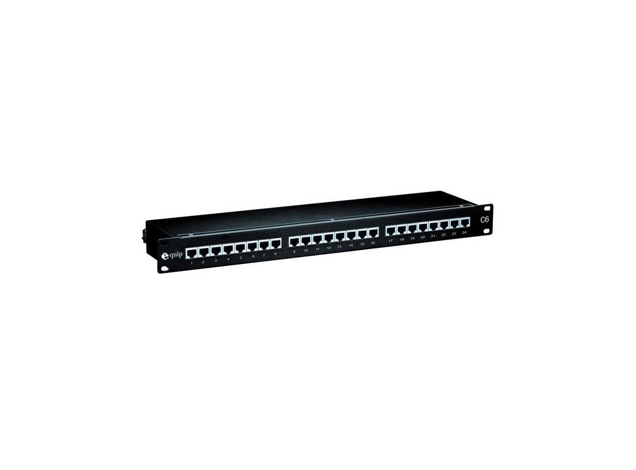 Equip Patchpanel 24Ports 1HE Cat6 Schirm RAL7035 g Netzwerk-Patch-Panel von Equip