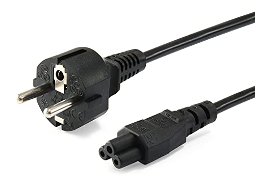 Equip IEC-Stromkabel C5 auf Schuko 3 m Stecker/Buchse schwarz von Equip