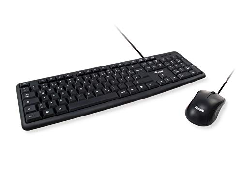 Equip Kabelgebundene Kombi Keyboard+Mouse, Schwarz, Es von Equip