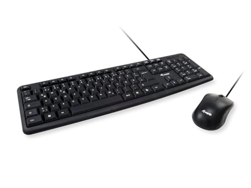 Equip Kabelgebundene Kombi Keyboard+Mouse, Schwarz, IT von Equip