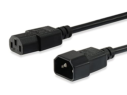 Equip Kaltgeräteverl.-Kabel IEC C14 -> IEC C13 St/Bu 1, 80m Polybeutel von Equip