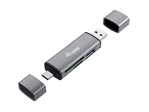 Equip Kartenleser USB 3.0 HUB OTG SB-C & USB-A SD/MicroSD von Equip