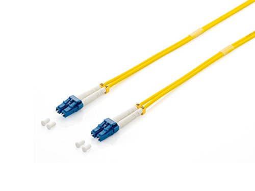 Equip LWL-Patchkabel-Glasfaserkabel (LC->LC 5.00m Singlemode Duplex OS2 gelb Polybeutel) von Equip