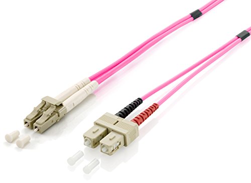 Equip LWL-Patchkabel-Glasfaserkabel LC->SC 50/125mμ 5.00m Multimode Duplex Violett Polybeutel von Equip