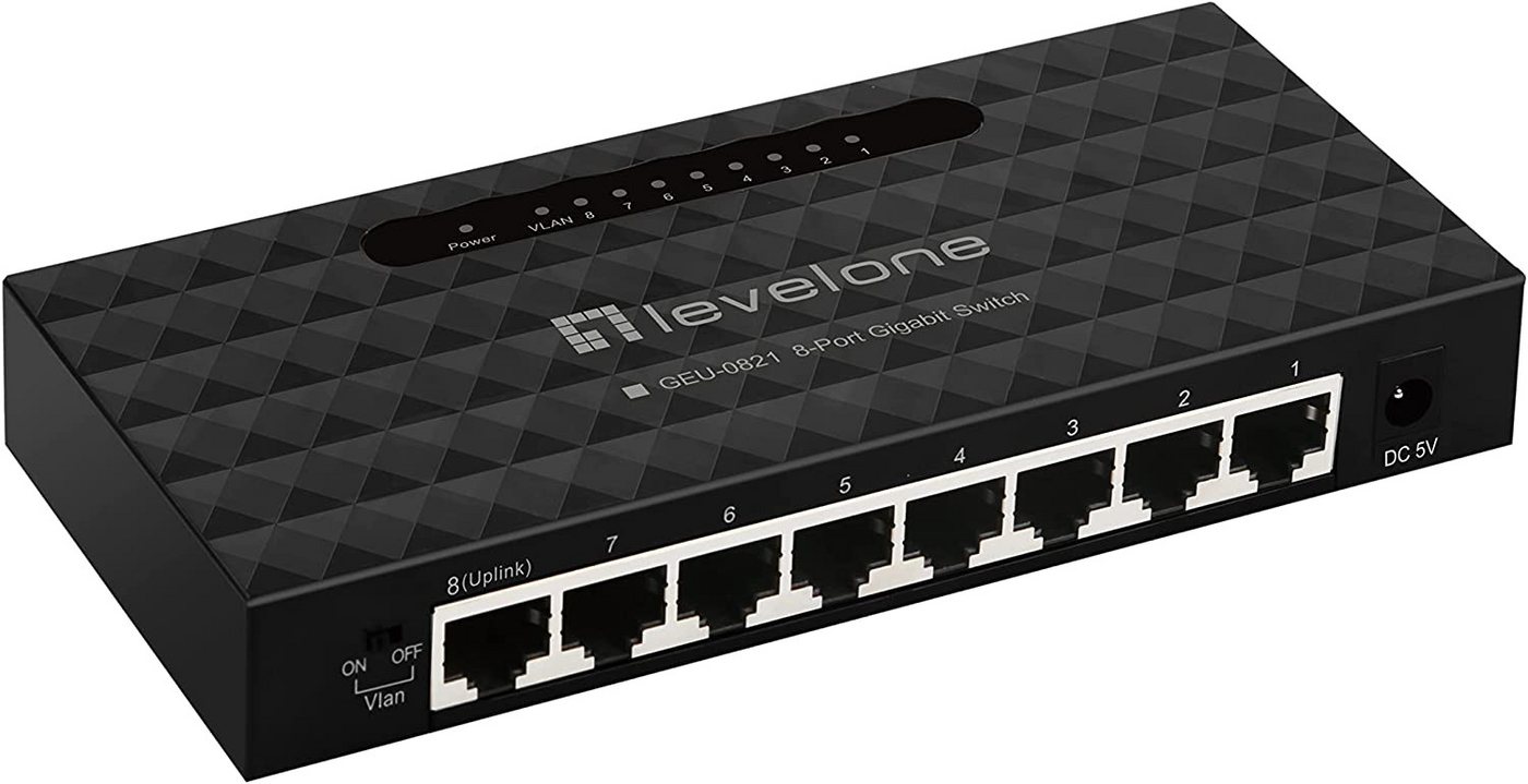 Equip LevelOne GEU-0821 Gigabit Switch 8 Port Metallgehäuse Netzwerk-Switch Equip LevelOne GEU-0821 Gigabit Switch 8 Port Metallgehäuse Netzwerk-Switch von Equip