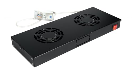 Equip Lüftermodul 19" für Serverschränke, 4xLüfter RAL9005 von Equip
