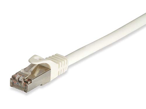 Equip Patchkabel RJ45 Cat6A Pro S/FTP (S-STP) Cat7 Rohkabel Poybeutel 10,00 m Weiß von Equip