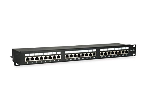 Equip Patchpanel 24x RJ45 Cat5e 19" 1HE schwarz von Equip