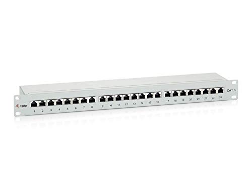 Equip Patchpanel 24x RJ45 Cat6 19" 1HE grau von Equip