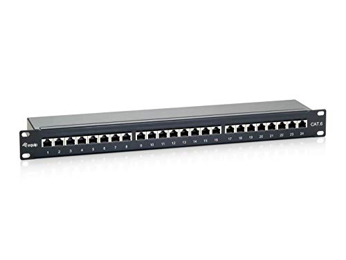 Equip Patchpanel 24x RJ45 Cat6 19" 1HE schwarz von Equip